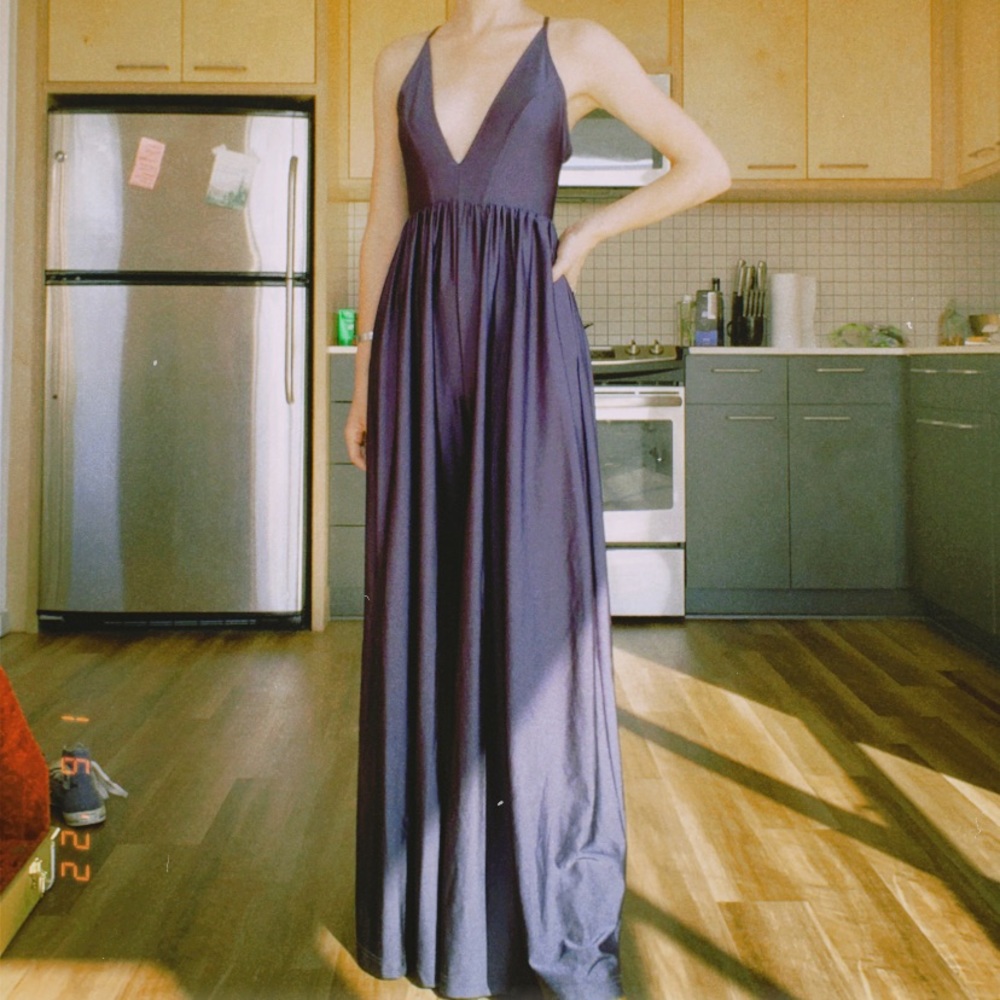 Urban outfitters navy jumpsuit
